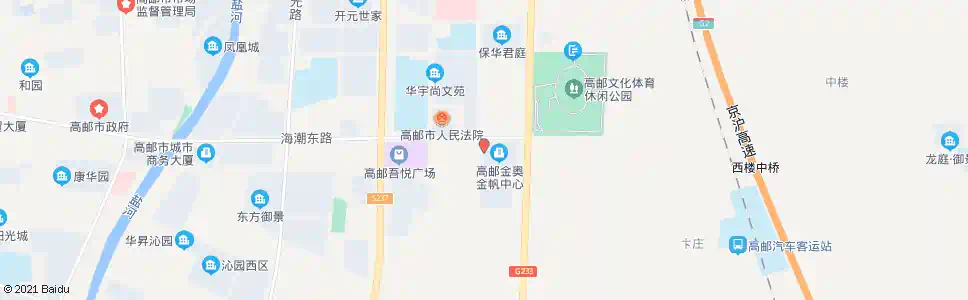 扬州高邮行政服务中心_公交站地图_扬州公交_妙搜公交查询2024