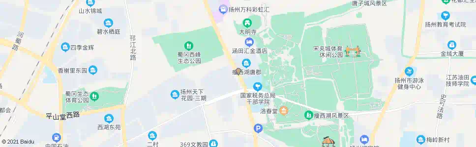 扬州蜀岗西峰_公交站地图_扬州公交_妙搜公交查询2024