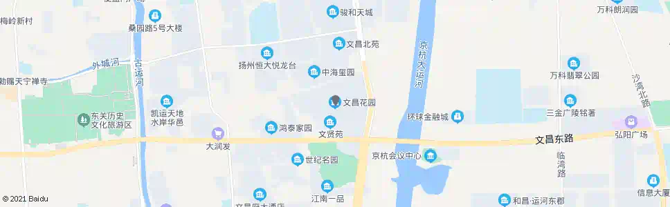 扬州文昌花园南_公交站地图_扬州公交_妙搜公交查询2024