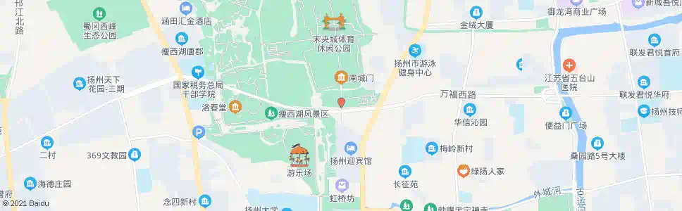 扬州宋夹城体育休闲公园南门_公交站地图_扬州公交_妙搜公交查询2024