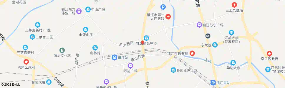 镇江黄山北路南站_公交站地图_镇江公交_妙搜公交查询2024