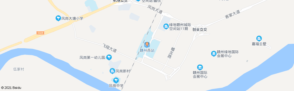 赣州大公路西_公交站地图_赣州公交_妙搜公交查询2024