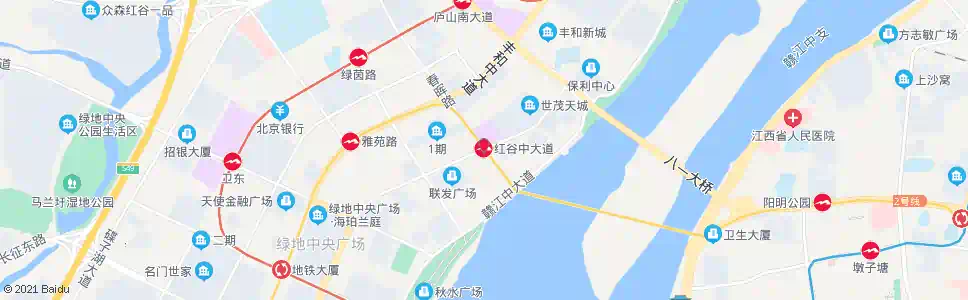 南昌红谷大道口_公交站地图_南昌公交_妙搜公交查询2024