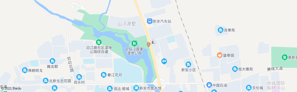 新余湿地公园二站_公交站地图_新余公交_妙搜公交查询2024