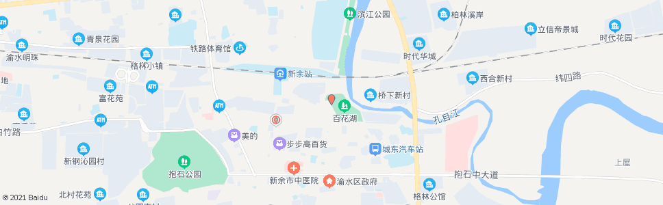 新余南湖公园西_公交站地图_新余公交_妙搜公交查询2024