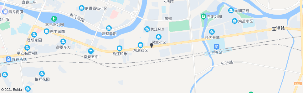 宜春东浦市场_公交站地图_宜春公交_妙搜公交查询2024