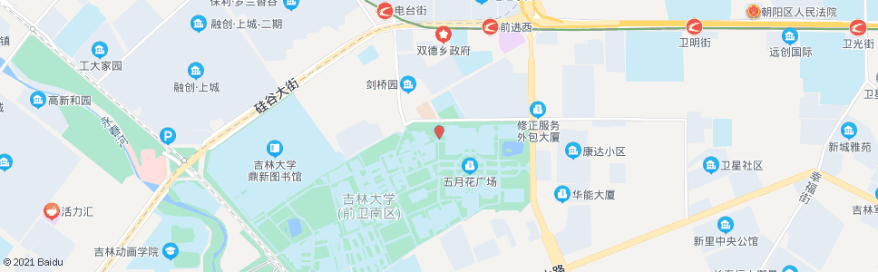 长春吉大南校(飞跃路)_公交站地图_长春公交_妙搜公交查询2024