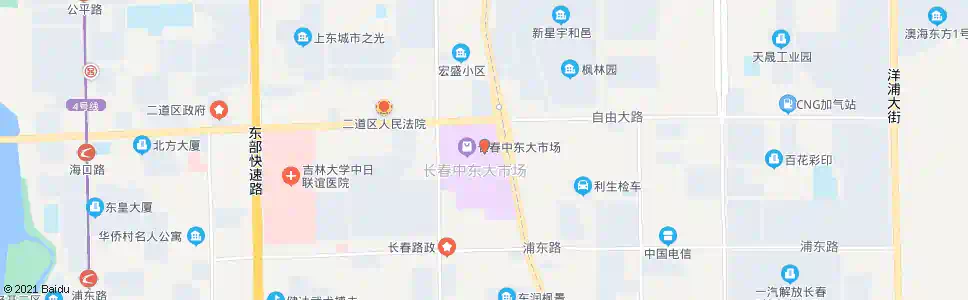 长春中东市场_公交站地图_长春公交_妙搜公交查询2024