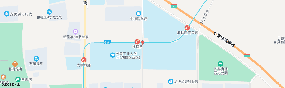 长春地理路_公交站地图_长春公交_妙搜公交查询2024