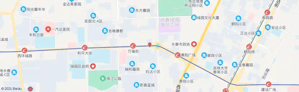 长春景阳广场西口_公交站地图_长春公交_妙搜公交查询2024