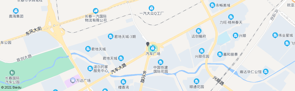 长春汽车广场(兴安路口)_公交站地图_长春公交_妙搜公交查询2024