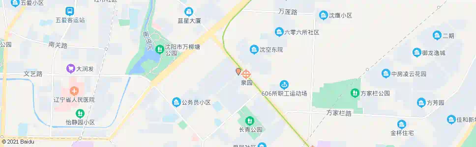 沈阳泉园小区_公交站地图_沈阳公交_妙搜公交查询2024