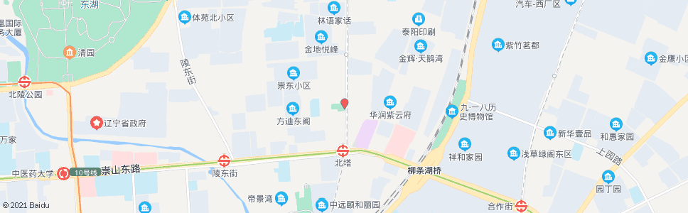 沈阳崇山路鸭绿江东街(原长客总站)_公交站地图_沈阳公交_妙搜公交查询2024