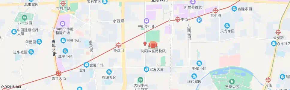 沈阳故宫西华门_公交站地图_沈阳公交_妙搜公交查询2024