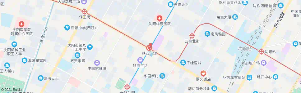 沈阳铁西广场_公交站地图_沈阳公交_妙搜公交查询2024