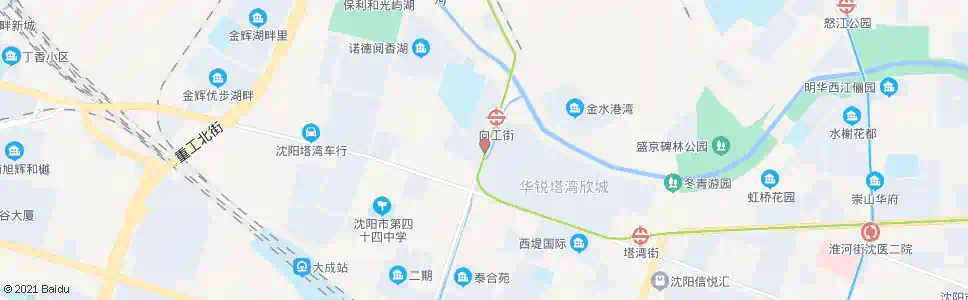 沈阳向工街向山路_公交站地图_沈阳公交_妙搜公交查询2024