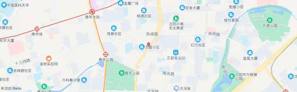 沈阳五爱市场西区_公交站地图_沈阳公交_妙搜公交查询2024