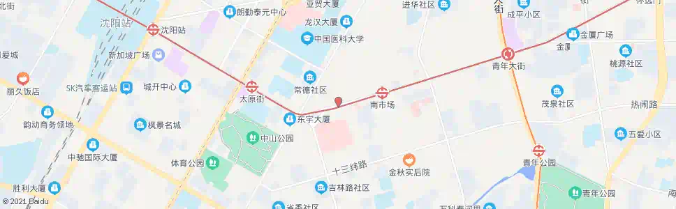 沈阳十一纬路交通银行_公交站地图_沈阳公交_妙搜公交查询2024