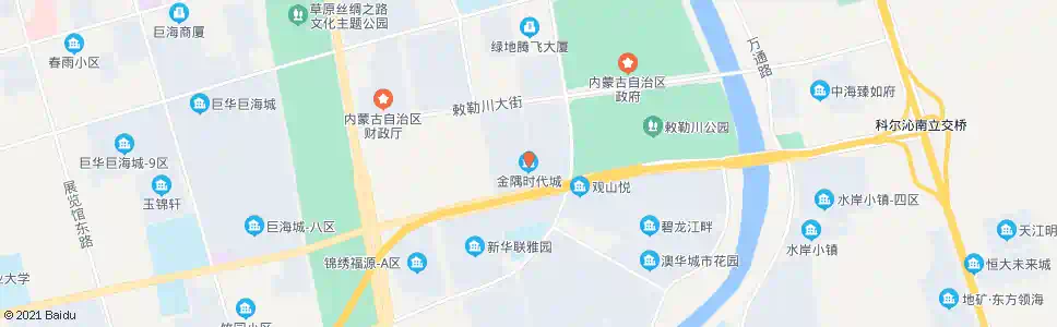 呼和浩特金隅时代城_公交站地图_呼和浩特公交_妙搜公交查询2024