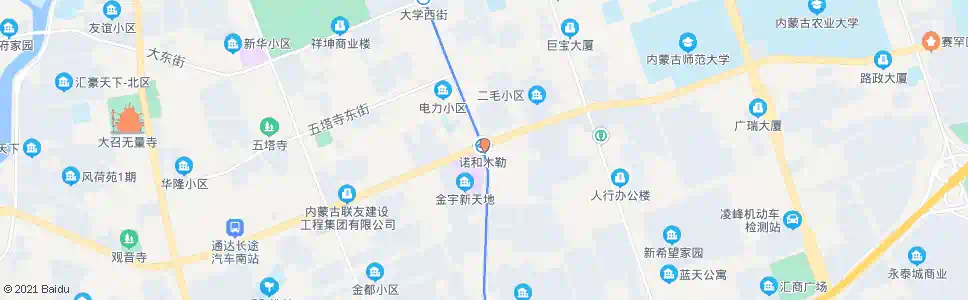 呼和浩特凯德MALL_公交站地图_呼和浩特公交_妙搜公交查询2024