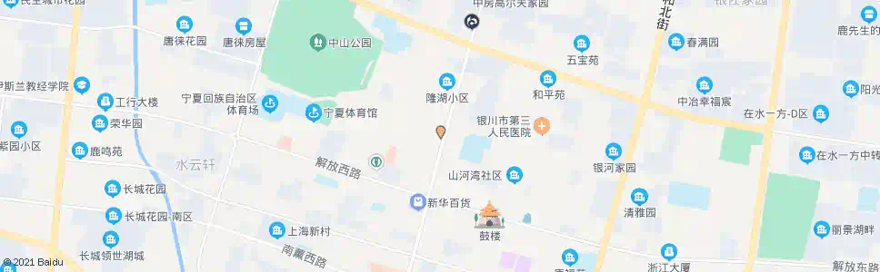 银川二十一小学_公交站地图_银川公交_妙搜公交查询2024