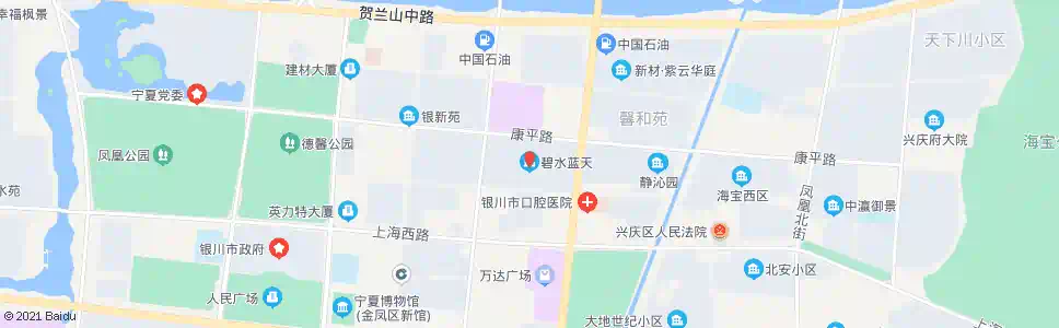 银川蓝天小区_公交站地图_银川公交_妙搜公交查询2024