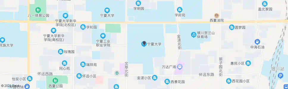 银川宁夏大学_公交站地图_银川公交_妙搜公交查询2024