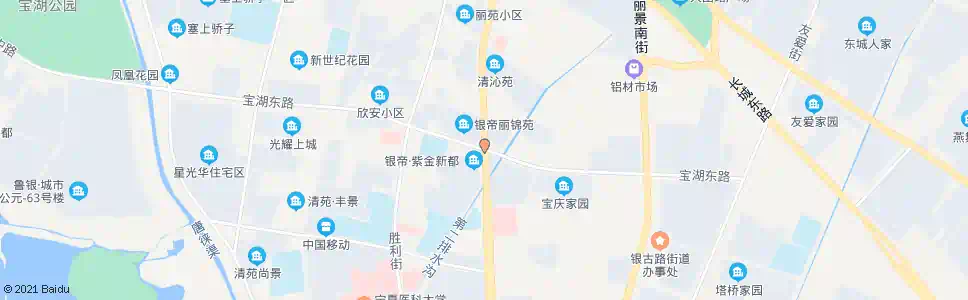 银川B1宝湖路站_公交站地图_银川公交_妙搜公交查询2024