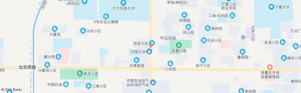 银川怀远路文昌街口_公交站地图_银川公交_妙搜公交查询2024