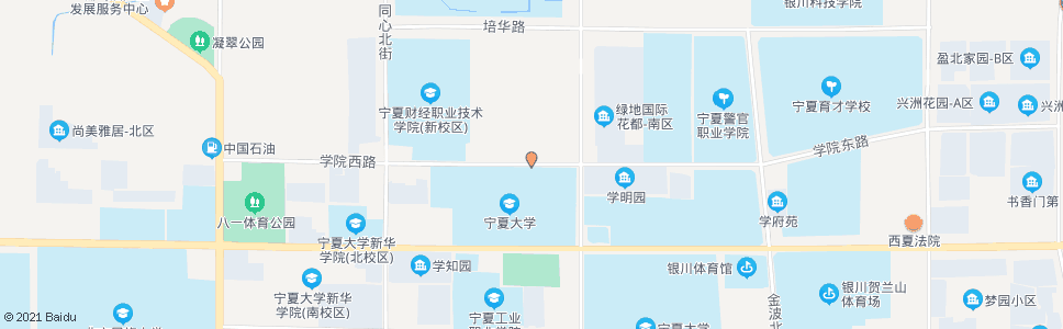 银川宁大北校区北门_公交站地图_银川公交_妙搜公交查询2024