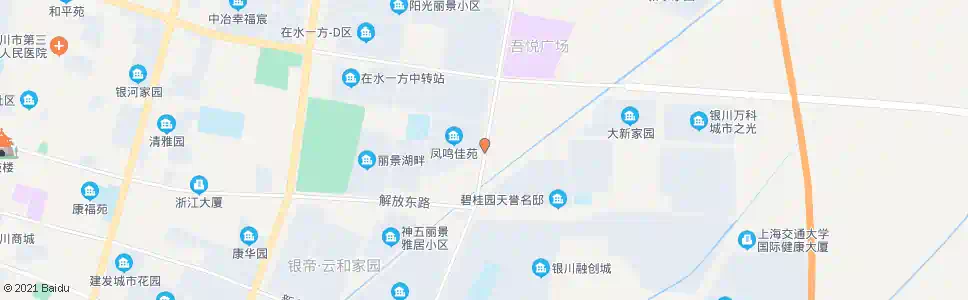 银川在水一方东_公交站地图_银川公交_妙搜公交查询2024