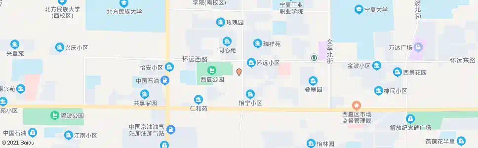 银川同心路市场北_公交站地图_银川公交_妙搜公交查询2024