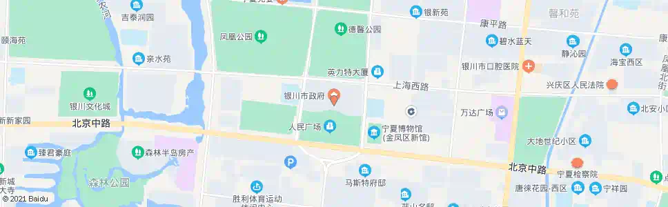 银川行政中心_公交站地图_银川公交_妙搜公交查询2024