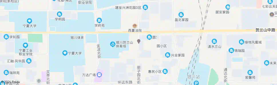 银川丽子园街贺兰山路口_公交站地图_银川公交_妙搜公交查询2024