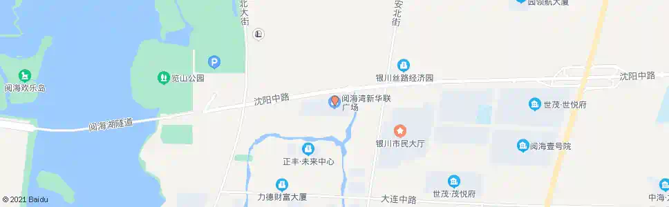 银川阅海湾新华联广场_公交站地图_银川公交_妙搜公交查询2024