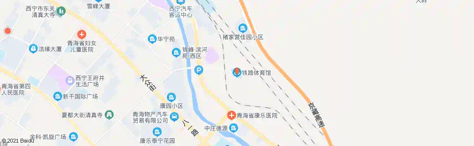 西宁铁道口(铁路体育馆)_公交站地图_西宁公交_妙搜公交查询2024