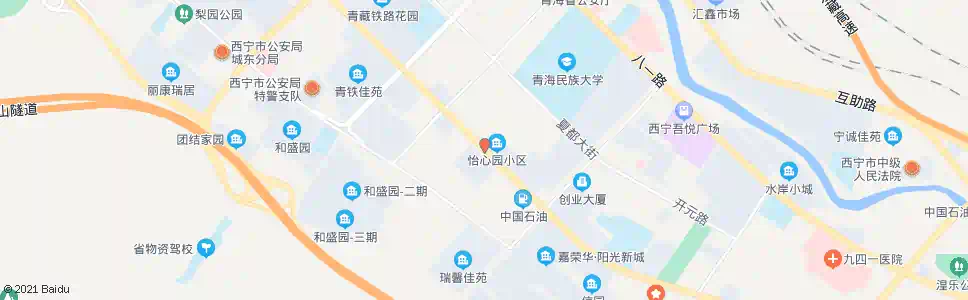 西宁怡心园路口_公交站地图_西宁公交_妙搜公交查询2024