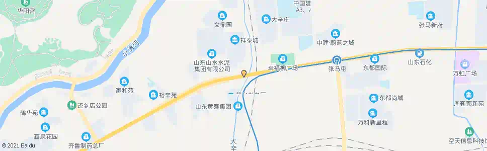 济南幸福柳广场西_公交站地图_济南公交_妙搜公交查询2024