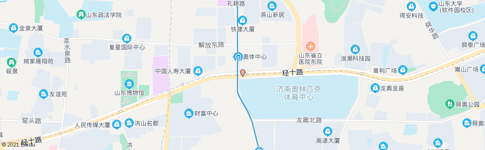 济南经十路奥体西路_公交站地图_济南公交_妙搜公交查询2024