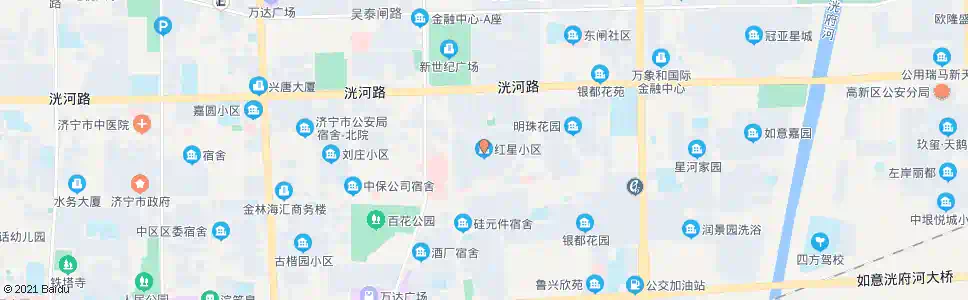 济宁红星小区_公交站地图_济宁公交_妙搜公交查询2024