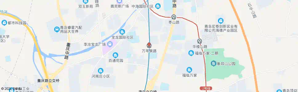 青岛万年泉路站_公交站地图_青岛公交_妙搜公交查询2024