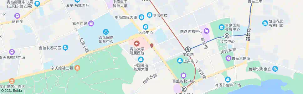 青岛青医附院_公交站地图_青岛公交_妙搜公交查询2024