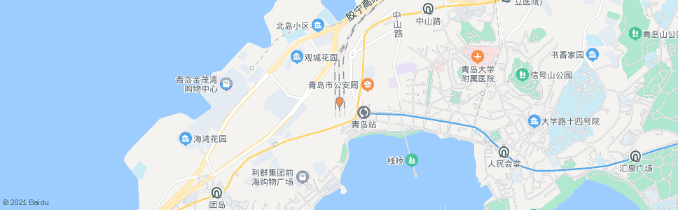 青岛聚贤桥路南站_公交站地图_青岛公交_妙搜公交查询2024