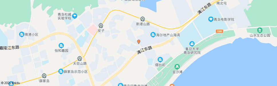 青岛山海湾西门_公交站地图_青岛公交_妙搜公交查询2024