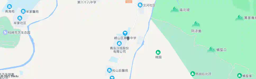 青岛崂山五中_公交站地图_青岛公交_妙搜公交查询2024