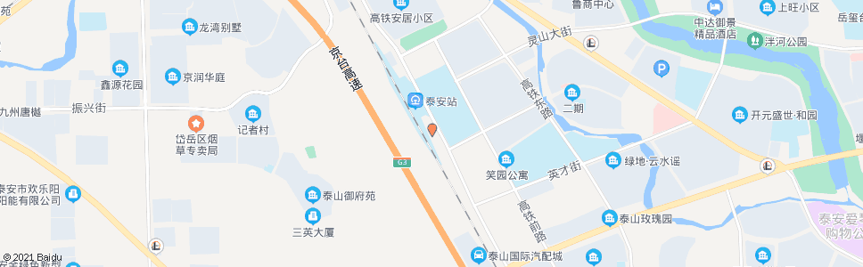 泰安高铁公交停车场_公交站地图_泰安公交_妙搜公交查询2024