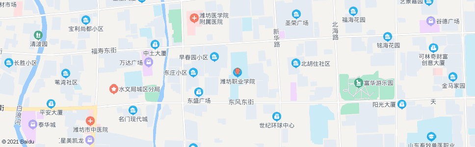 潍坊潍坊职业学院_公交站地图_潍坊公交_妙搜公交查询2024