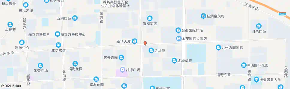 潍坊东明中学(北宫东街)_公交站地图_潍坊公交_妙搜公交查询2024