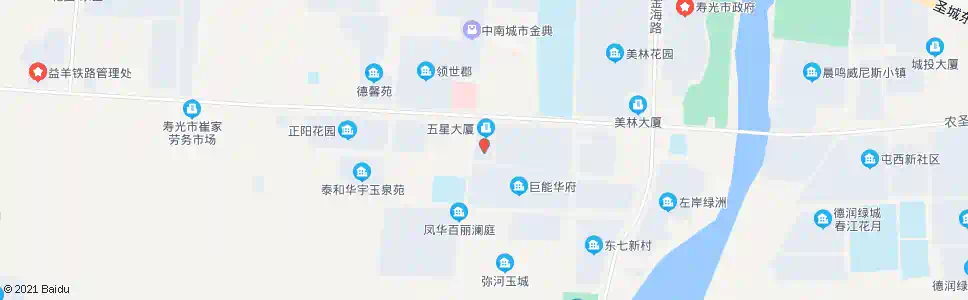 潍坊城投五星花园_公交站地图_潍坊公交_妙搜公交查询2024