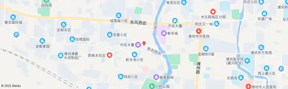 潍坊百货大楼_公交站地图_潍坊公交_妙搜公交查询2024